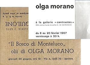 Olga Morano (1935-1999) - a collection of 3 invitations / documents