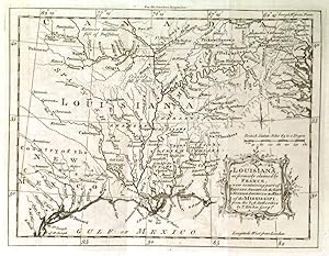 LOUISIANA, AS FORMERLY CLAIMED BY FRANCE.. Antique map of Southern Central States incl. all the...