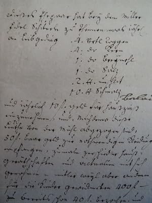 Handschriftliche Anfrage der Theresia Rauchin auf Überlassung eines Landstückes. Datiert Tettnang...