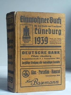Einwohner-Buch für den Stadt- und Landkreis Lüneburg 1939