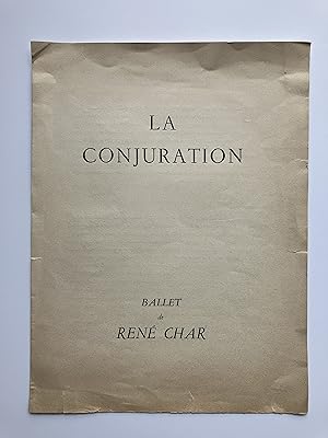 La Conjuration [ ENVOI de l' Auteur ]