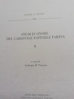 Studi in onore del Cardinale Raffaele Farina. ------- Volume 2