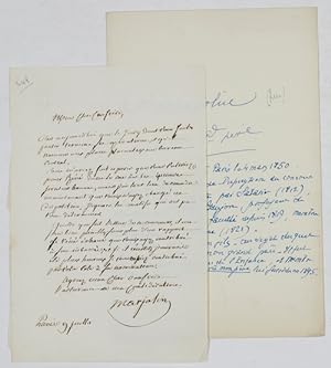 ALS - Eigenhändiger Brief mit eigenhändiger Unterschrift "Marjolin".