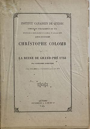 Institut canadien de Québec. Concours d'éloquence de 1876 séance de la proclamation du lauréat, 1...