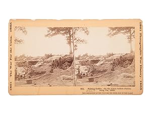 Stereoview of Civil War US Colored Troops in the Trenches During the Siege of Petersburg, 1864