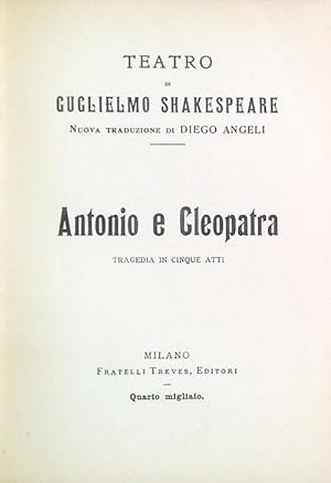 Antonio e Cleopatra. Tragedia in cinque atti