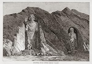 The Buddhas of Bamiyan or Colossal Idols in Upper Bamian Valley of the Hazarajat region in Centra...