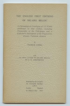 The English First Editions of Hilaire Belloc