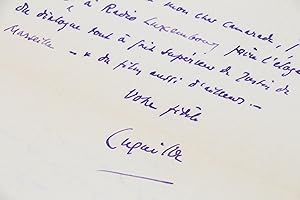 Lettre autographe signée adressée à Carlo Rim concernant la bonne réception de son film Justin de...