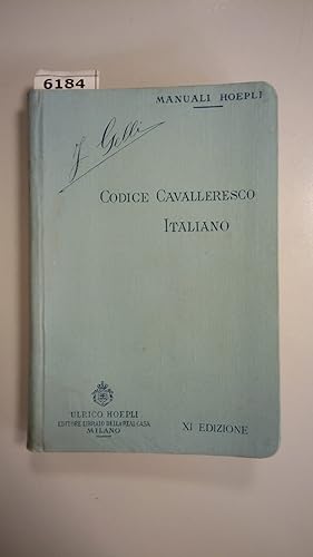 Gelli Jacopo, Codice Cavalleresco Italiano, Hoepli, 1912