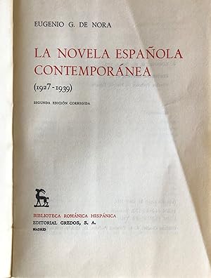 La Novela Española Contemporánea