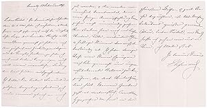 Eigenhändiger Brief mit Unterschrift von 28. Februar 1847 / Autograph letter with signature