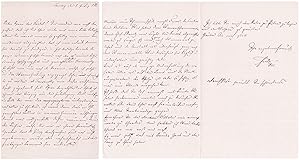 Eigenhändiger Brief mit Unterschrift von 7. Juli 1841 / Autograph letter with signature