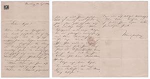 Eigenhändiger Brief mit Unterschrift von 14. September 1844. / Autograph letter with signature