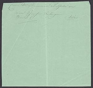 Eigenhändiger Brief mit Unterschrift / Autograph letter with signature / dedication Widmung