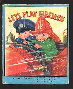 Let's Play Firemen #522 1939Color comic style art by Ruth E. Newton-Firefighter theme children's ...