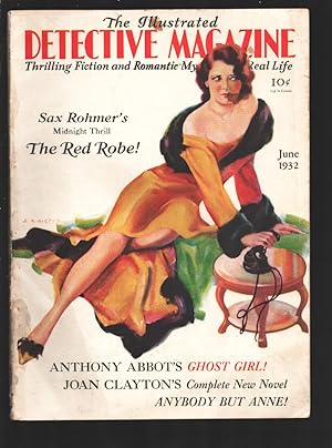 Illustrated Detective 6/1932-Tower-Earle K. Bergey GGA cover-Sax Rohmer-Pulp-mystery-crime-G/VG