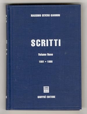 Scritti. Volume nono. 1991-1996.
