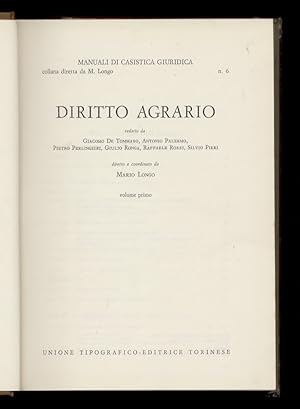 DIRITTO agrario, redatto da Giacomo De Tommaso, Antonio Palermo, Pietro Perlingieri, Giulio Ronga...