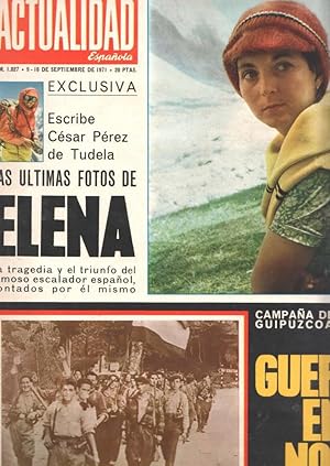 Revista La actualidad española num. 1027: Las ultimas fotos de Helena - La guerra en el norte
