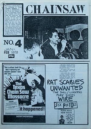 Chainsaw Fanzine. No. 4. Jan-Feb. 1978