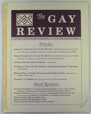 The Gay Review. December 1990. Volume one, Number One