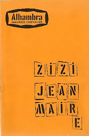 "Zizi JEANMAIRE" Programme original 1957 avec au même programme Jacques BREL et Michel LEGRAND (+...