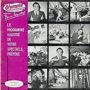 "MARINO MARINI" Programme original OLYMPIA 1958 dédicacé avec au même programme Colette RENARD, L...