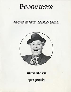 "Robert MANUEL présente Jacqueline BOYER" Programme original 1973 avec au même programme Danielle...
