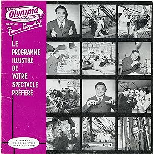 "MARINO MARINI et Colette RENARD" Programme original OLYMPIA 1958 au même programme Les TARRIERS,...