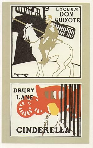 Don Quixote London Lyceum Cinderella Play Advertising Postcard