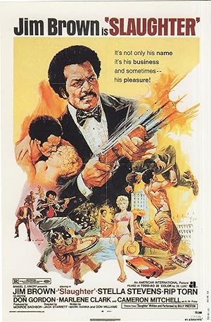 Jim Brown in Slaughter Blaxploitation 1970s Cult Film Postcard
