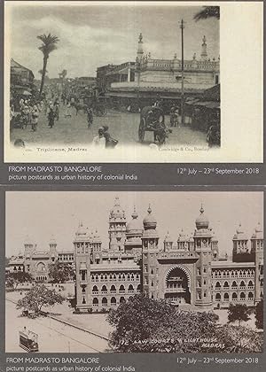 Colonial India Exhibition Transport Cards Madras Bangalore 2x Postcard