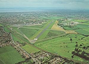 Southend Airport Essex Stunning 1980s Aerial Postcard
