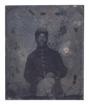 Civil War Tintype of African American Cavalryman, Likely Taken in the Field