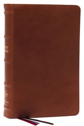 NKJV, End-of-Verse Reference Bible, Personal Size Large Print, Premium Goatskin Leather, Brown, P...