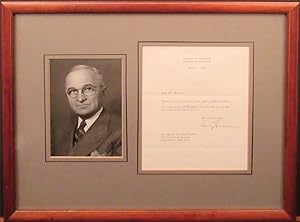 1958 Former President Harry Truman Typed Letter Signed