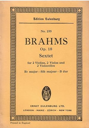 Sextet Bb Major: Op. 18 for Violins, Violas and Violoncellos - No. 235