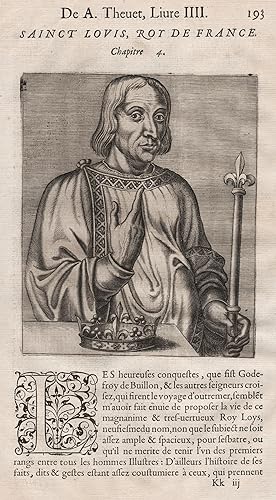 "Saint Louis, Roy de France" - Louis IX roi de France (1214-1270) King König Frankreich Portrait