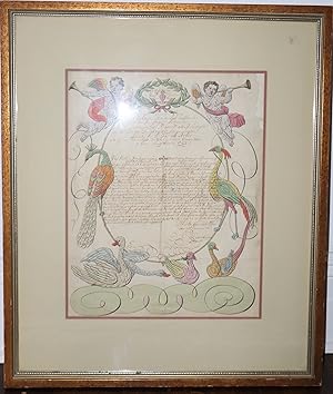 Dutch Baptismal Announcement with Intricate Penwork