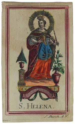 S. HELENA (incisione originale colorata del 1700):