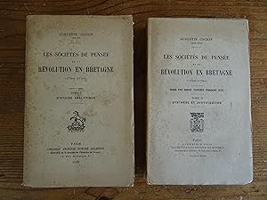 Les Sociétés De Pensée et la Révolution En Bretagne (1788-1789) Tome I Histoire Analytique Et Tom...