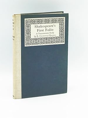 Shakespeare's First Folio: A tercentenary Study