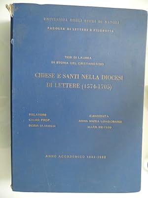 Tesi di Laurea CHIESE E SANTI NELLA DIOCESI DI LETTERE ( 1574 - 1705)