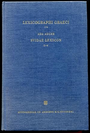 Lexicographi Graeci. Suidae Lexicon. (Vol. I, Alpha-Omega Index) Pars IV. Pi-Psi