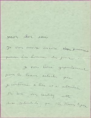 Maurice Magre lettre autographe signée