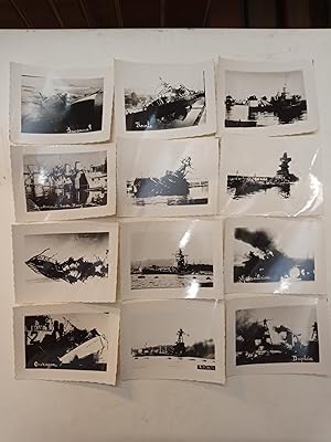 22 photos noir et blanc - Sabordage de la flotte à Toulon