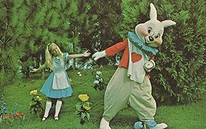 Hurry Alice We Are Late In Wonderland Walt Disney Postcard