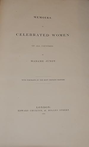MEMORIS OF CELEBRATED WOMEN OF ALL COUNTRIES; with portraits by the most eminent masters