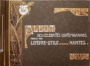 1905 French Art Nouveau Album of Biscuit LU Collectible Postcards (Aviators)